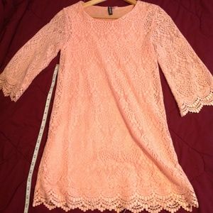 Divided by HM Size 2 Pink Sheath Lace Dress